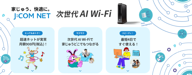 JCOMモバイルはJCOMNETと一緒に使うと通信料金を同時に削減できる